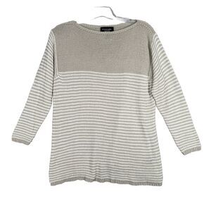 Liberte Emanuel Ungaro Sweater Womens Medium Beige‎ White Casual Neutral Minimal